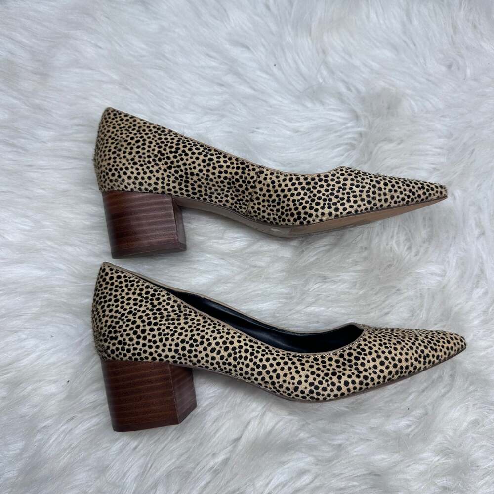 Sole Society Capra Cheetah Print Calf Hair Low Block Heel Pumps - Picture 5 of 8